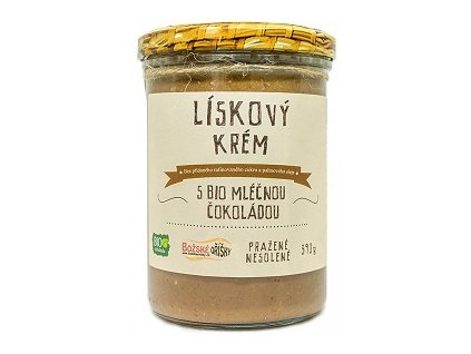 BO - Lískový krém s BIO mléčnou čokoládou 390g