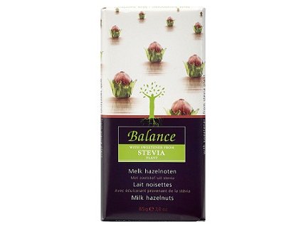 HL - Čokoláda Balance mléčná ořechy se stevií 85g