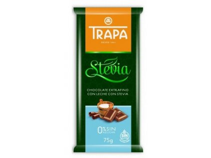Čokoláda Trapa mléčná se stévií 75g