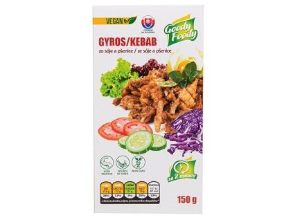 Vegetariánská alternativa gyros-kebab