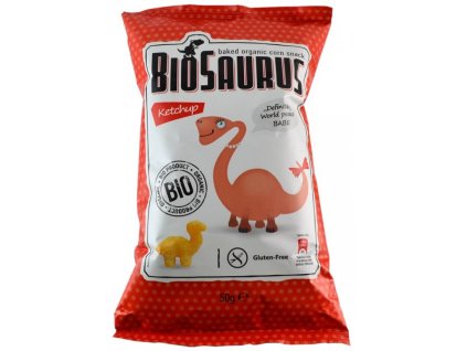 Chipsy Biosaurus s kečupem 50g