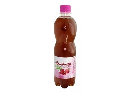 Kombucha černý čaj s malinou 0,5l BIO