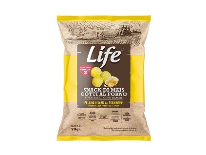 Kuličky kukuřičné sýrové Life 70g