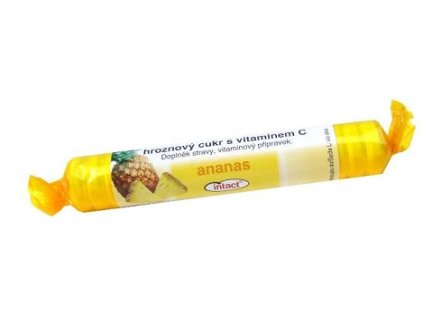 Intact hroznový cukr s vit.C ananas 40g (rolička)