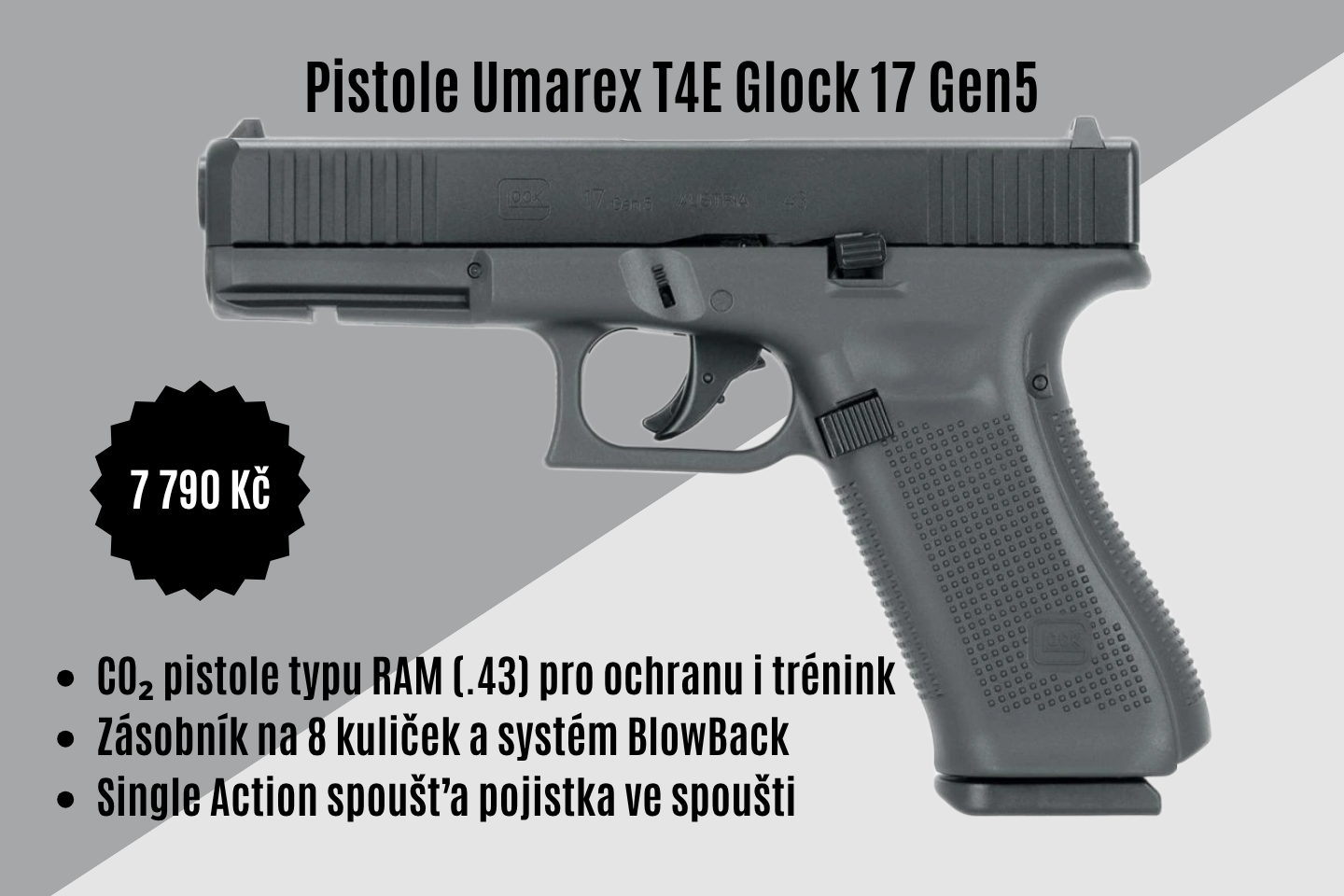 Pistole Umarex T4E Glock 17 Gen5