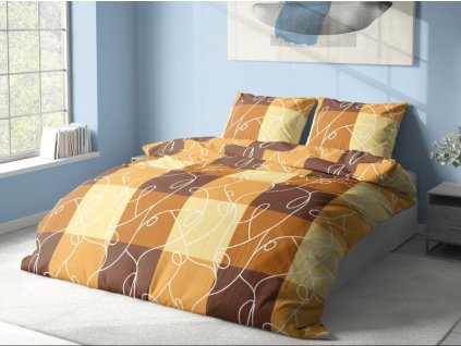 40656 aaryans bavlnene povleceni harley hnede 140x200 70x90cm