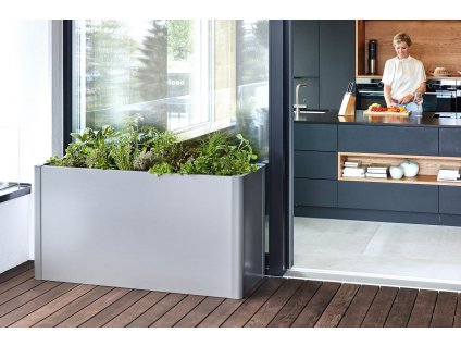 Biohort Belvedere MAXI 150 vyvyseny truhlik stribrny