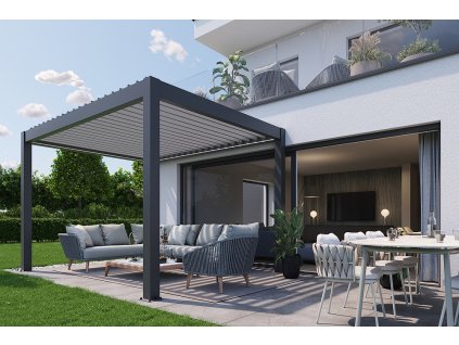 zahradni bioklimaticka pergola biohort 300x300 tmave seda stribrna