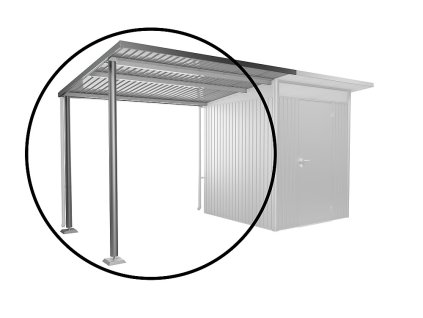 19056 postranni strecha domek Biohort AvantGarde A1 sedy kremen