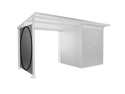 19058 stena postranni strechy Biohort AvantGarde A1 sedy kremen