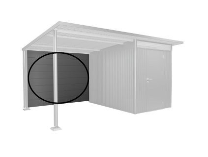 19097 zadni stena postranni strechy Biohort AvantGarde A3 sedy kremen