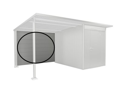 15097 zadni stena postranni strechy Biohort AvantGarde A3 stribrna