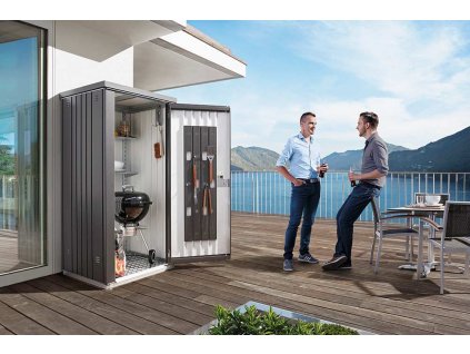Biohort Equipmentlocker zahradni skrin na naradi 31030 tmave seda