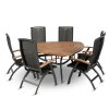 zahradni nabytek hlinik teak jidelni set sada hartman triangular davinci