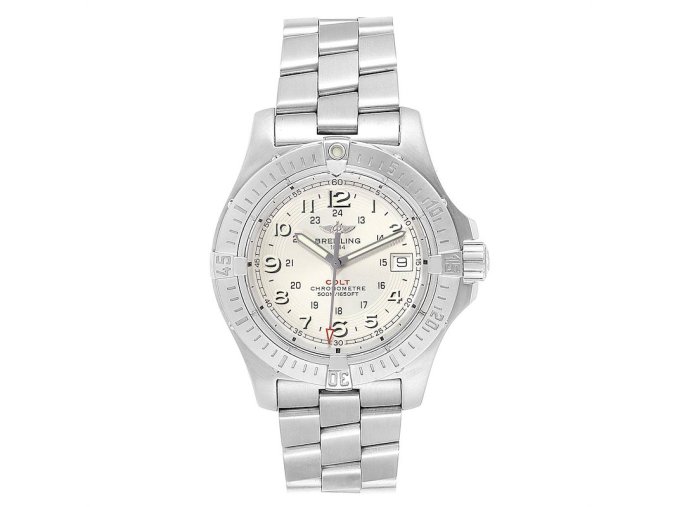 breitling colt quartz silver dial stainless steel mens watch a74380 280133 b1b9fa md