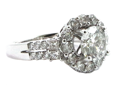 Zlatý dámský prsten 750/1000 s diamanty