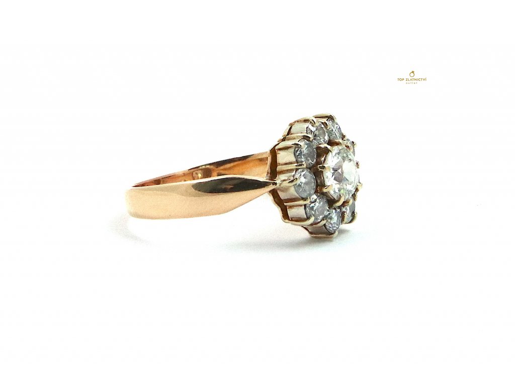 Zlatý prsten s diamanty 4.02g
