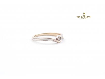 Zlatý prsten s diamantem 2.11g