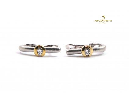 Zlaté náušnice s diamanty 4.20g
