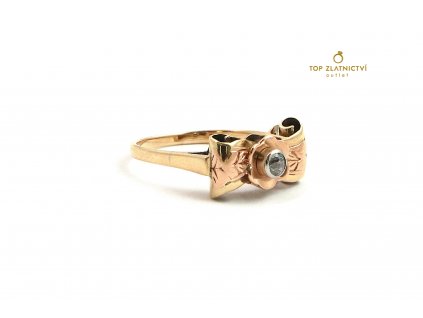 Zlatý prsten s diamantem 2.62g