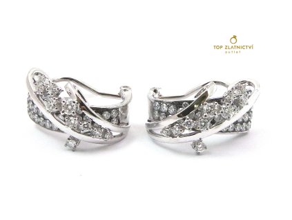 Zlaté náušnice s diamanty 12.96g