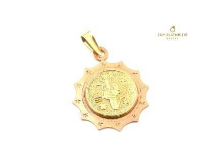 Zlatý přívěsek 3.17g - Panna