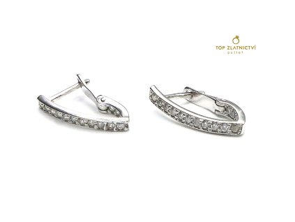 Zlaté náušnice s diamanty 2.23g