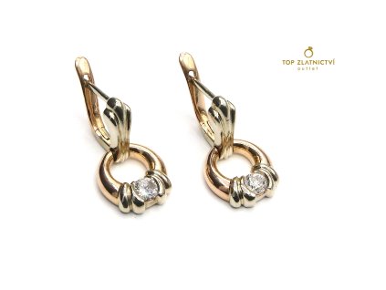 Zlaté náušnice s diamanty 8.74g