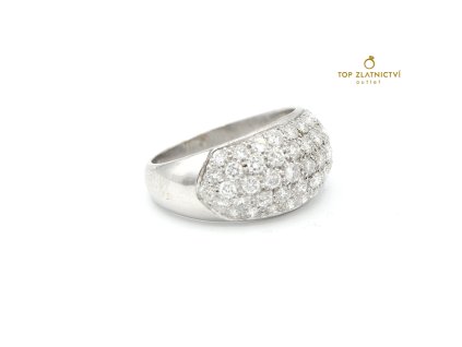 Zlatý prsten s diamanty 5.89g