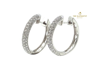 Zlaté náušnice s diamanty 3.82g