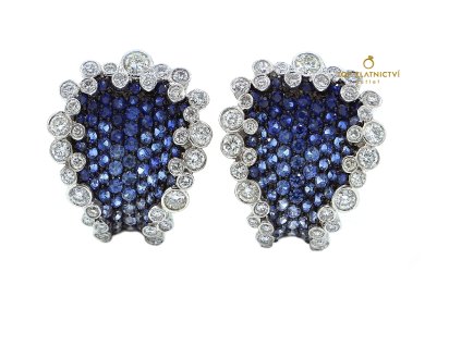 Zlaté náušnice s diamanty 17.44g