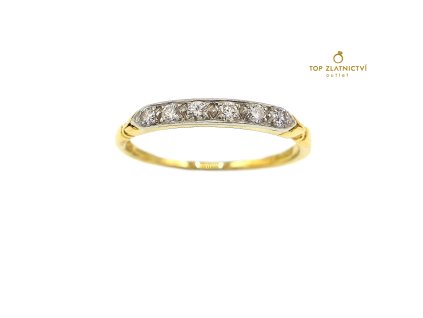 Zlatý prsten s diamanty 2.12g