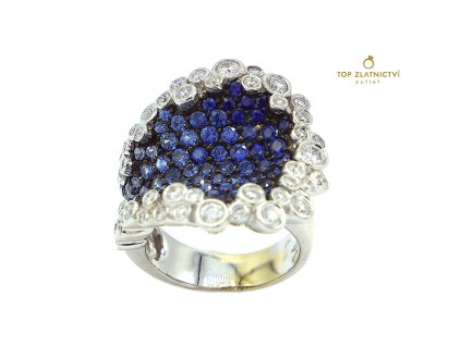 Zlatý prsten s diamanty 15.28g