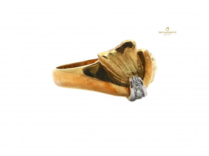 Zlatý prsten s diamanty 4.95g