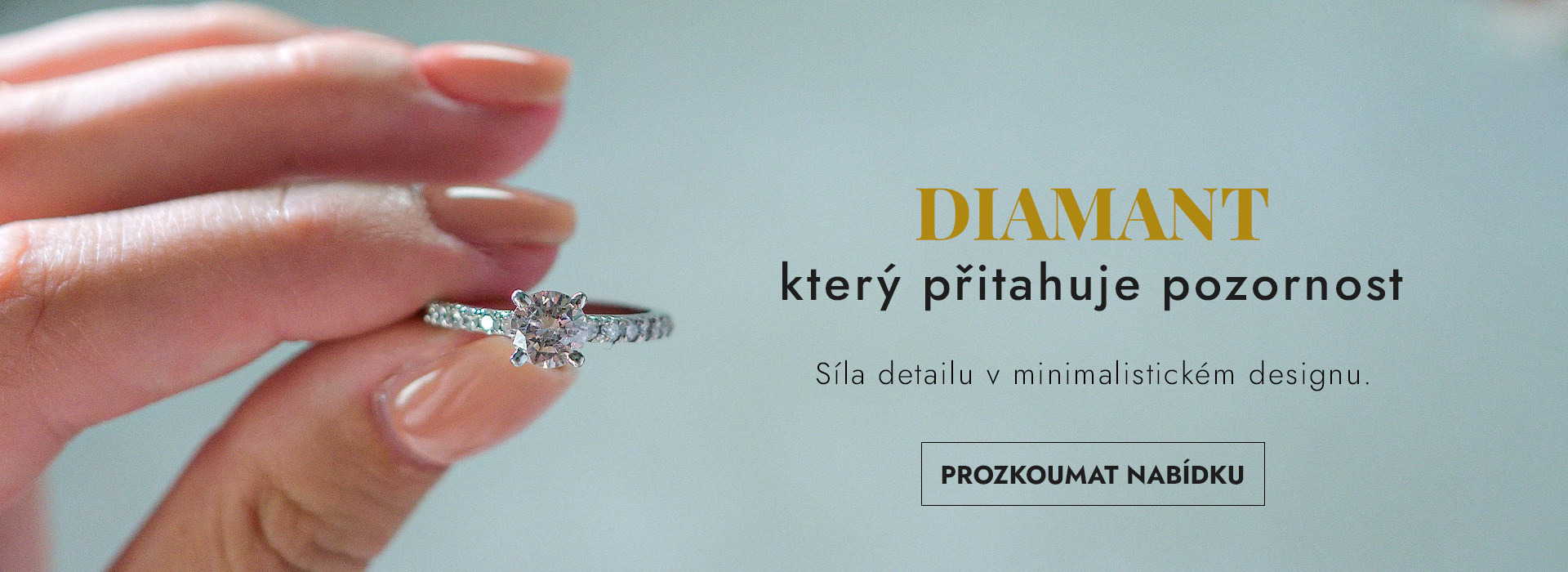 TOP Zlatnictví banner - Diamantový zlatý prsten
