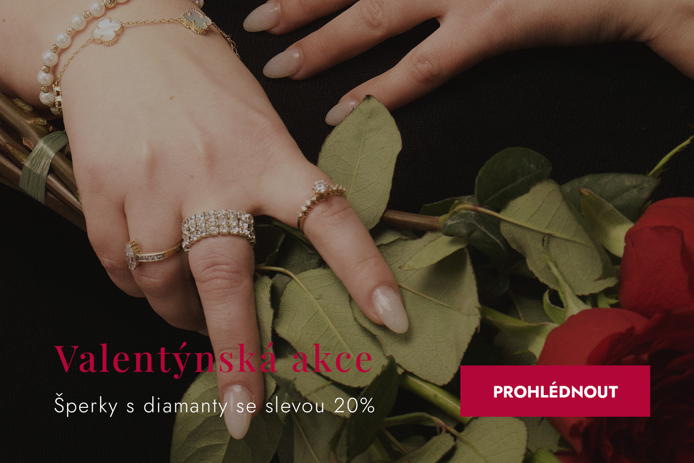 Zlaté prsteny na ruce - 20% sleva na diamanty