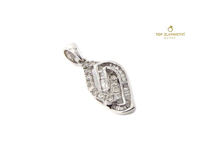 103024 zlaty privesek s diamanty 1 17g