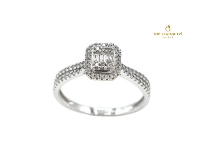 Zlatý prsten s diamanty 2.26g