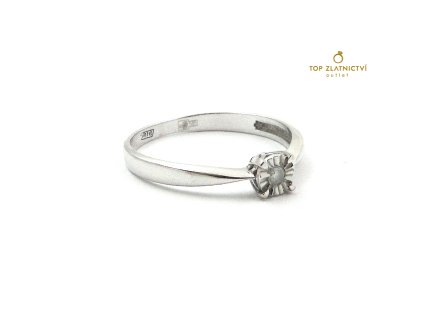 Zlatý prsten s diamantem 1.45g
