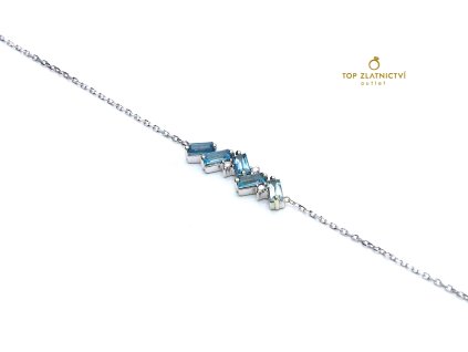 Zlatý náramek s diamanty a safíry 1.59g