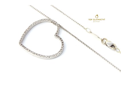 111139 zlaty retizek s priveskem s diamanty 5 22g