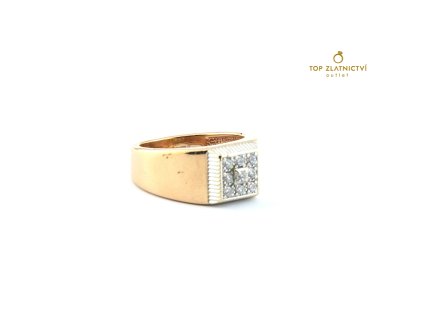 Zlatý prsten s diamantem 10.46g