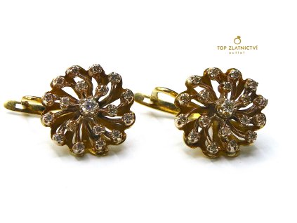 113227 zlate nausnice s diamanty 11 90g