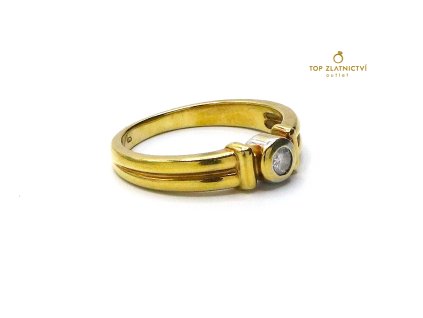 113590 zlaty prsten s diamantem 3 55g