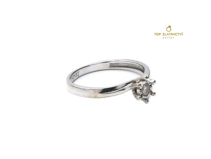 113602 zlaty prsten s diamantem 1 44g