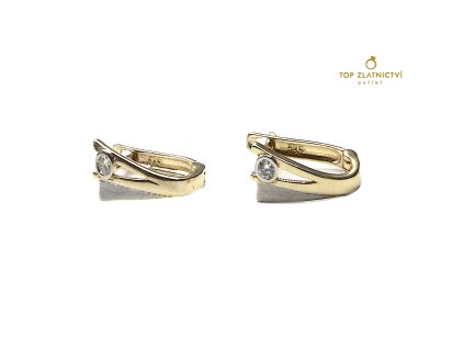 114265 zlate nausnice s diamantem 1 32g