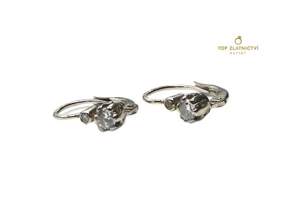 Zlaté náušnice s diamanty 1.70g