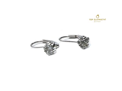 Zlaté náušnice s diamanty 1.20g