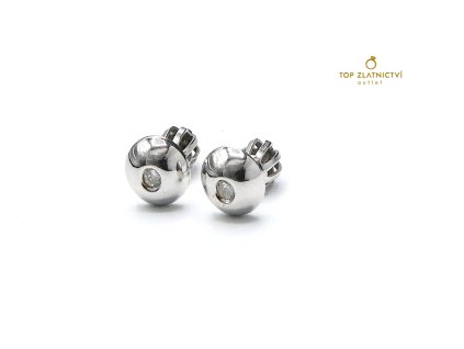 Zlaté náušnice s diamanty 1.85g