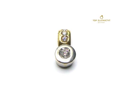 Zlaté náušnice s diamanty 2.16g
